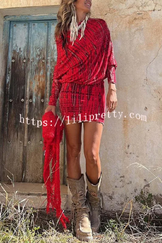 Lilipretty® Coastal Bliss Tie-dye Print Dolman Sleeve Stretch Mini Dress Chic Puff Sleeve Mini Dress Lilipretty® Coastal Bliss Tie-dye Print Dolman Sleeve Stretch Mini Dress Chic Puff Sleeve Mini Dress