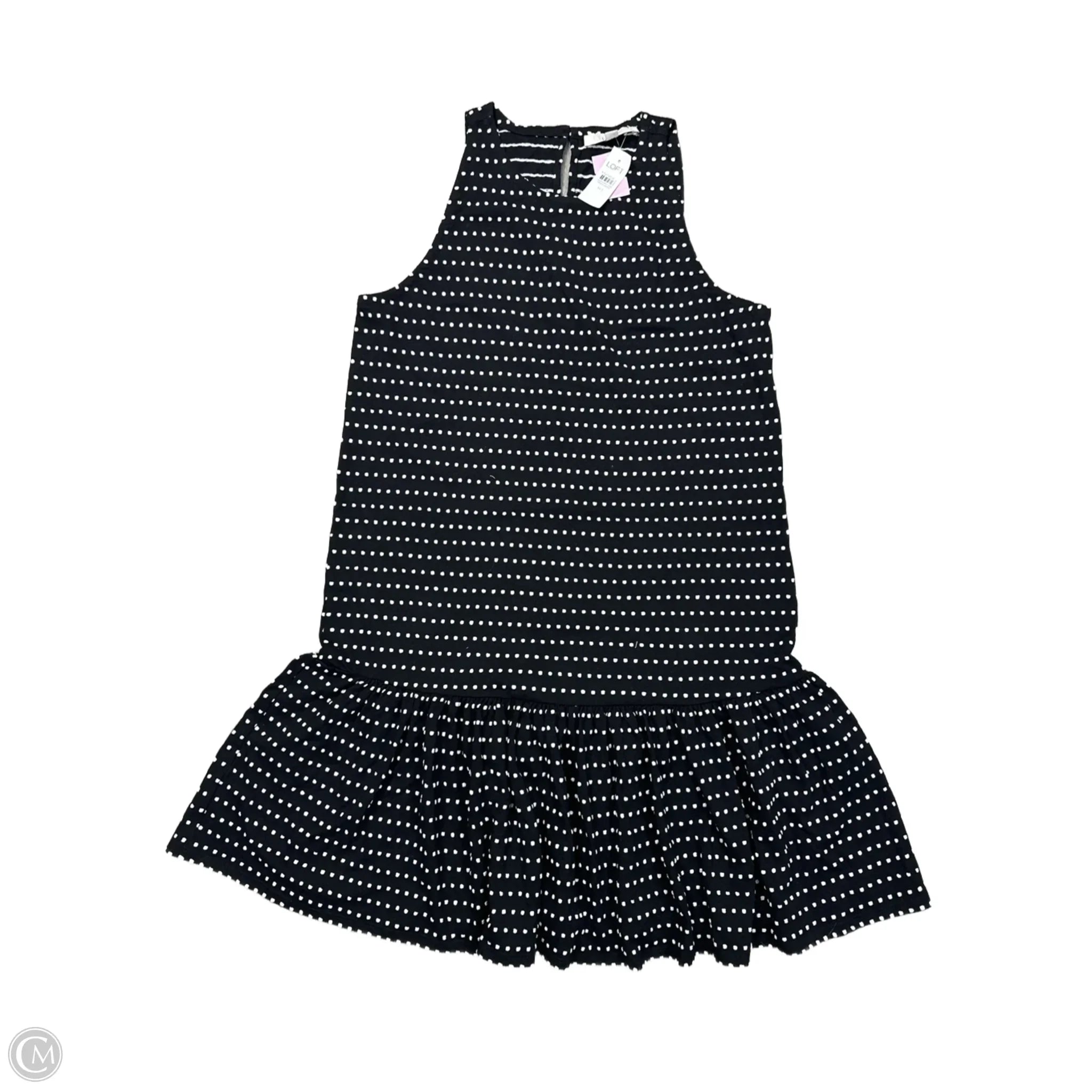 Dress Casual Short By Loft In Black & White, Size: M Tunics Fall fleece