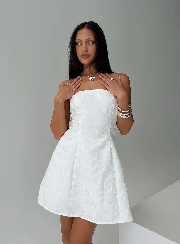 Picard Strapless Mini Dress White Tunics Fashionable trendy