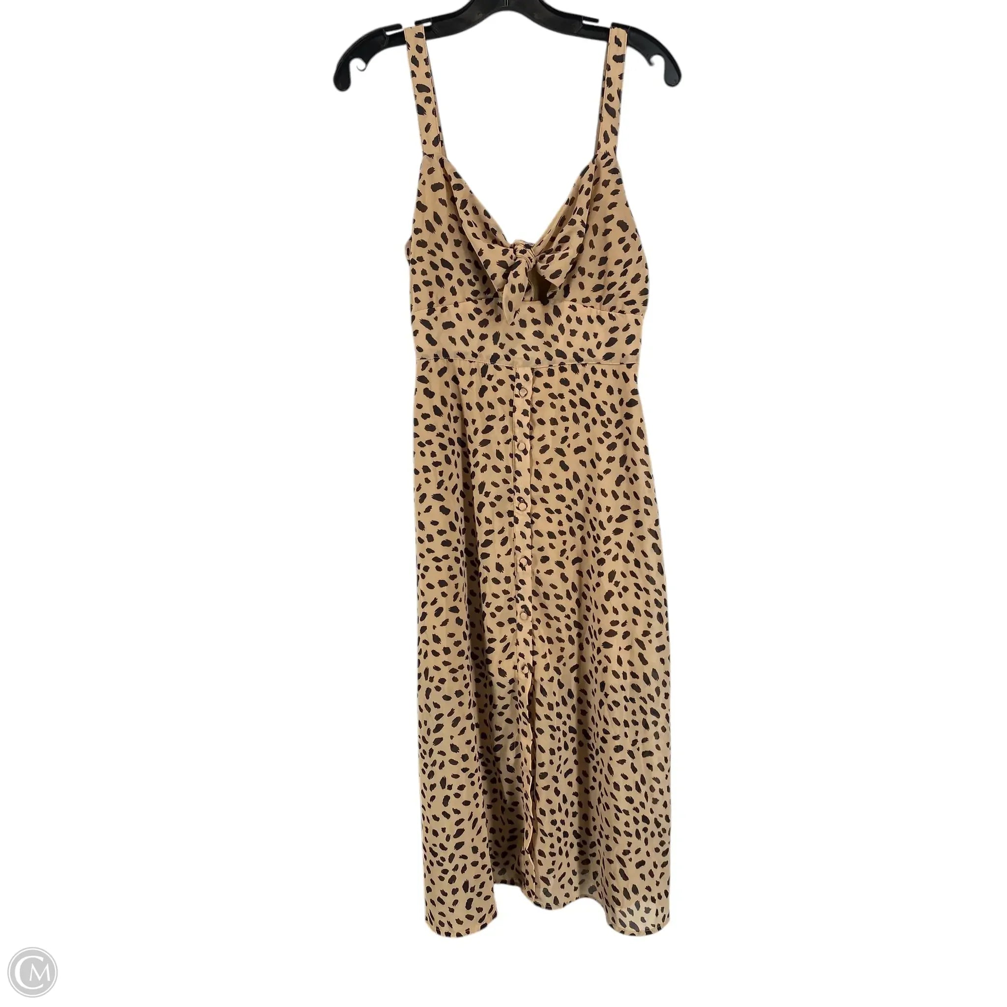 Dress Casual Short By Forever 21 In Animal Print, Size: M empire Waist empire