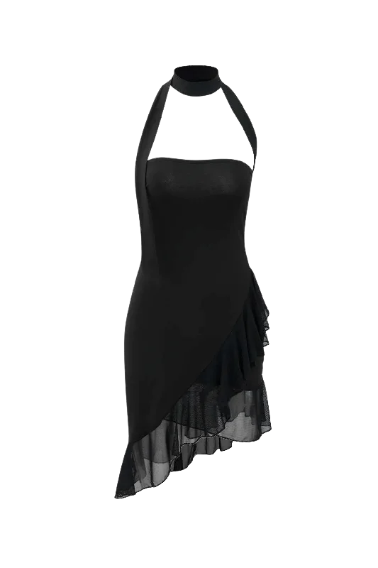 A&A Y2k Couture Frill Mini Dress Trendy Button-Detail Mini Dress