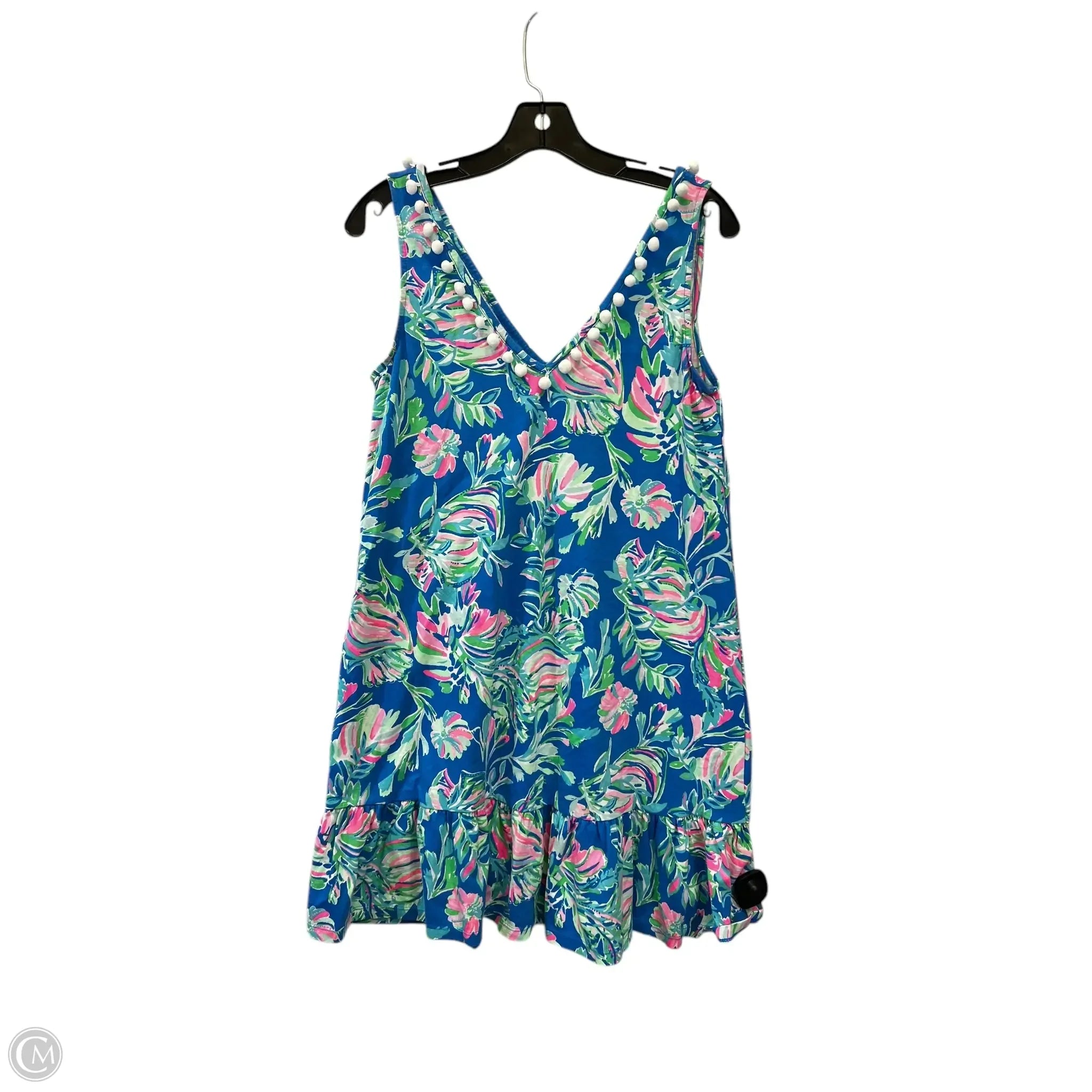 Dress Casual Midi By Lilly Pulitzer In Blue & Green, Size: S Tunics Formal black