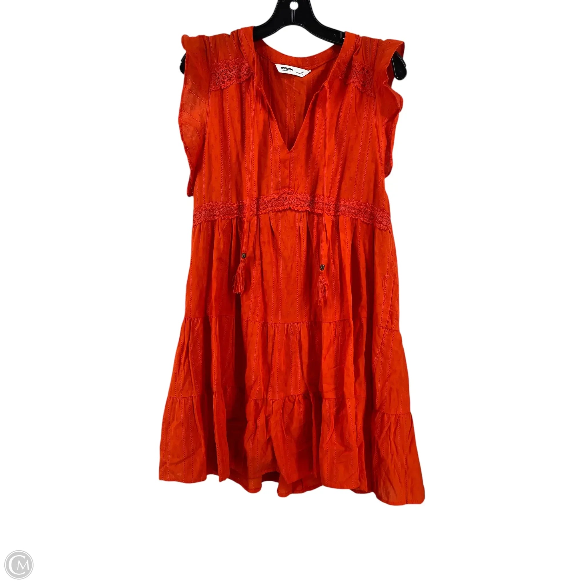 Dress Casual Short By Sonoma In Red, Size: M Tunics Denim casual