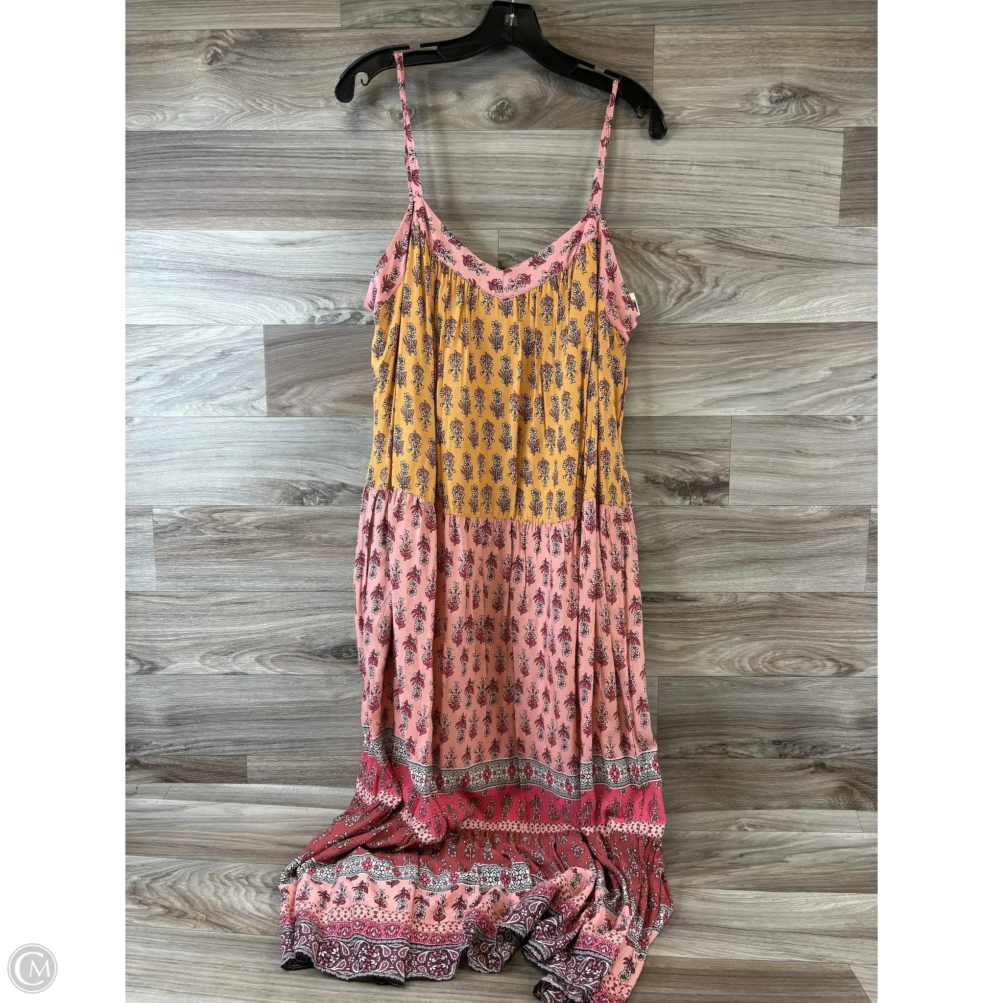 Dress Casual Midi By Knox Rose In Pink & Red, Size: Xl Off-the-shoulder Chic Trendy