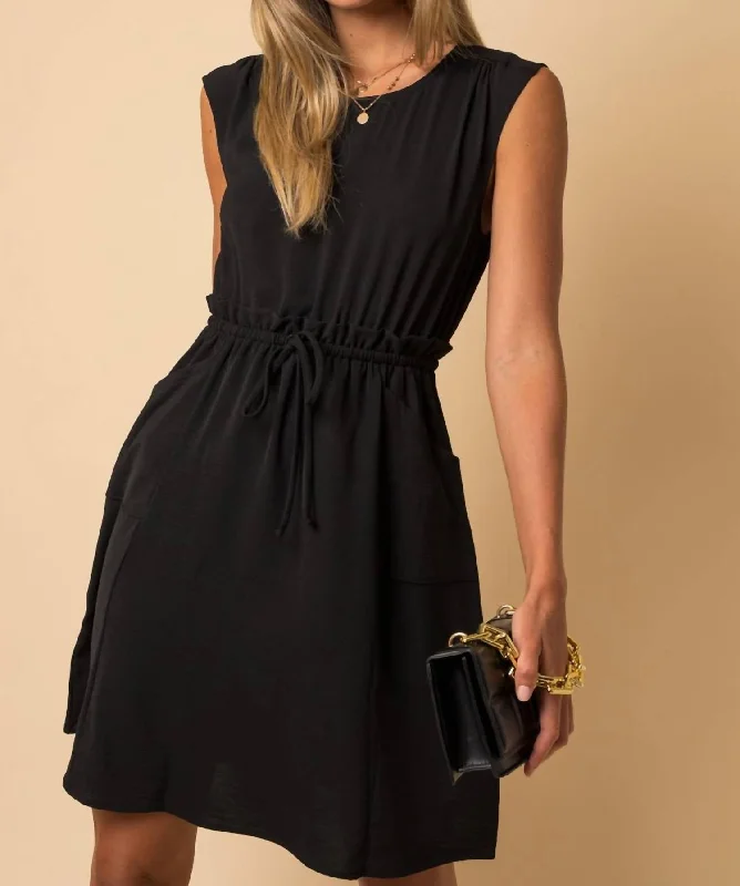 Lexi Dress In Black Tunic Top Casual