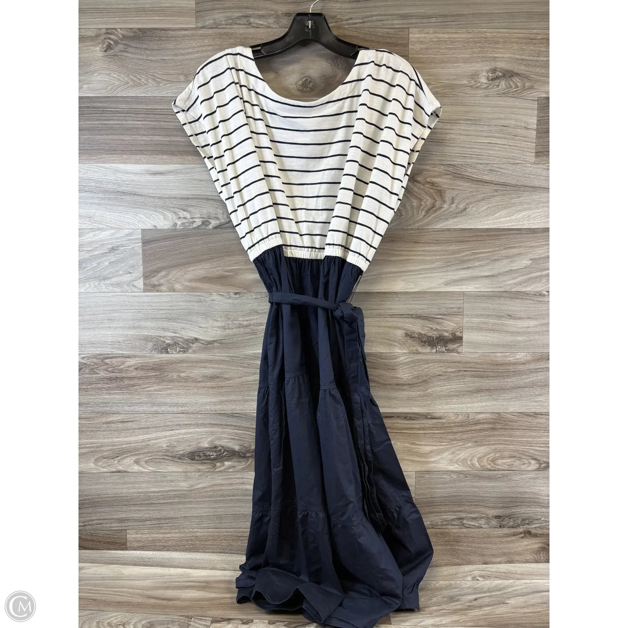 Dress Casual Midi By J. Jill In Blue & White, Size: Xl Tunics Winter warm
