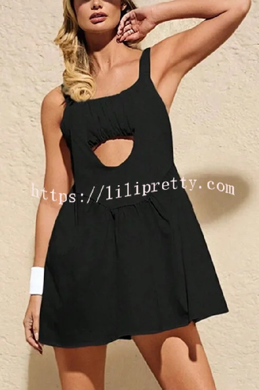 Linen Blend Summer Sporty Sleeveless Backless Mini Dress Elegant Velvet Mini Dress