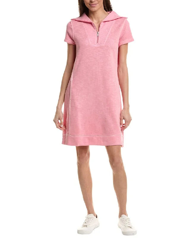 Tommy Bahama Tobago Bay 1/2-Zip Mini Dress Tunics Solid Classic