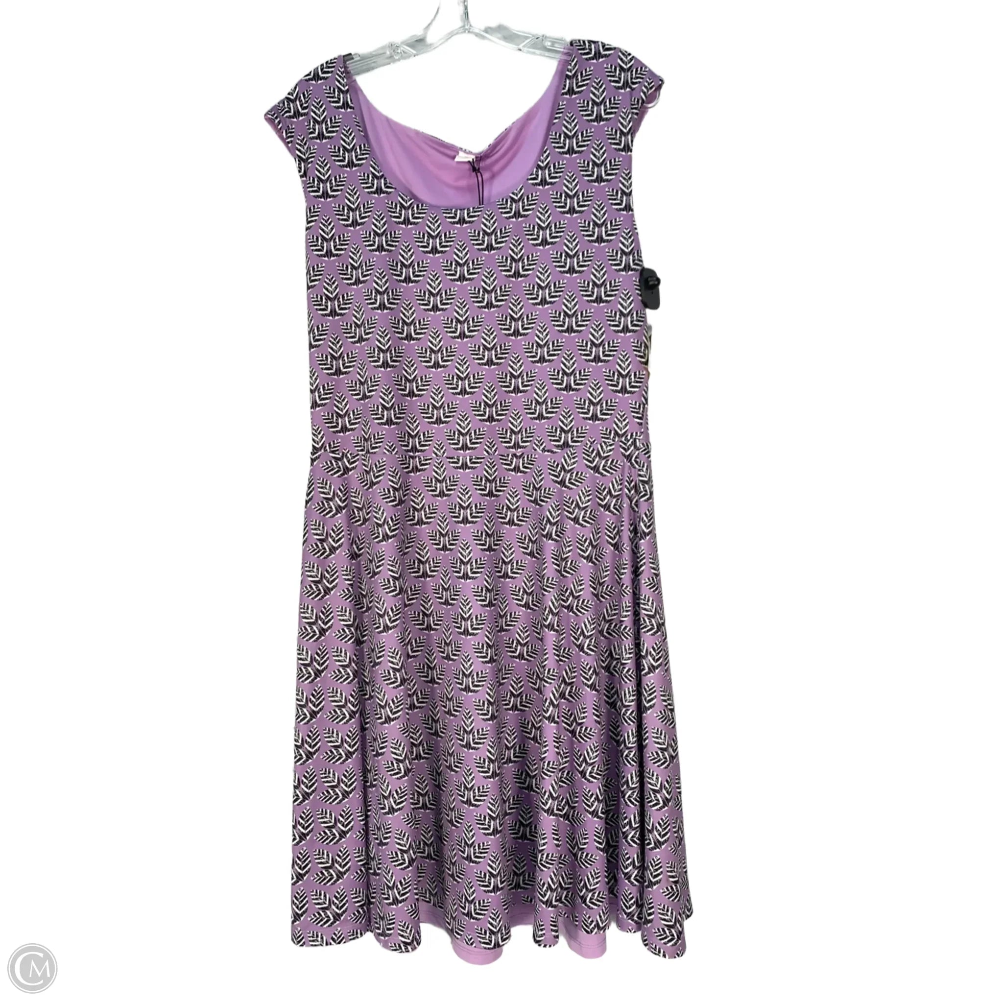 Athletic Dress By Betabrand In Black & Purple, Size: Xl Tunics Sophisticated sleek