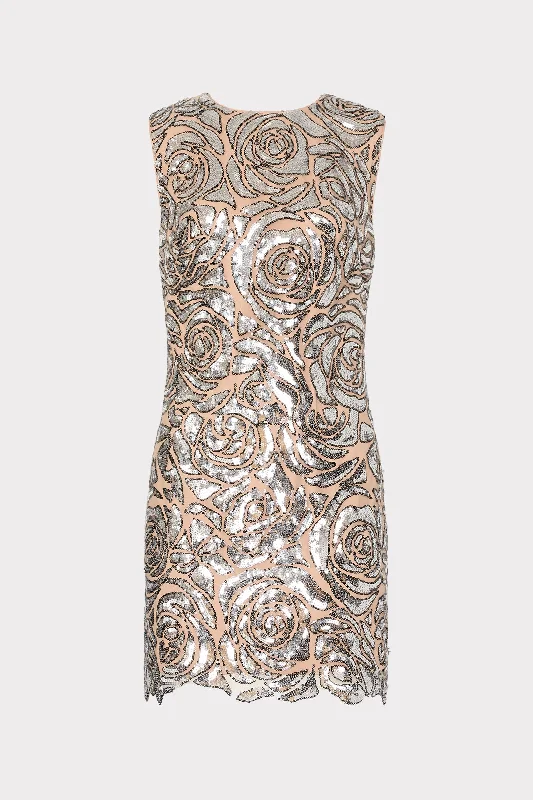 Ivette Rose Sequins Shift Mini Dress Tunics Review highly
