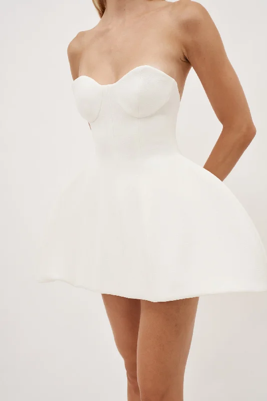Sami Natural Mini Dress Stylish Ruffle Mini Dress