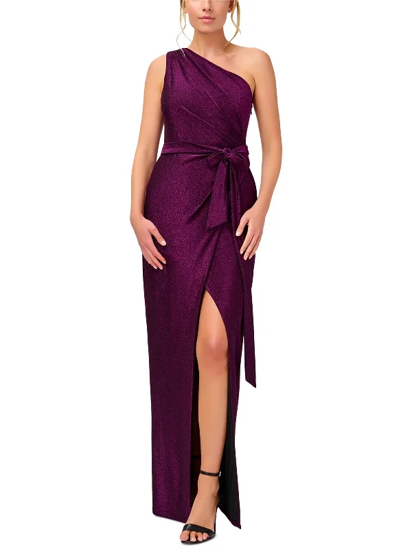 Womens Metallic Long Evening Dress Tunics Prom sequined