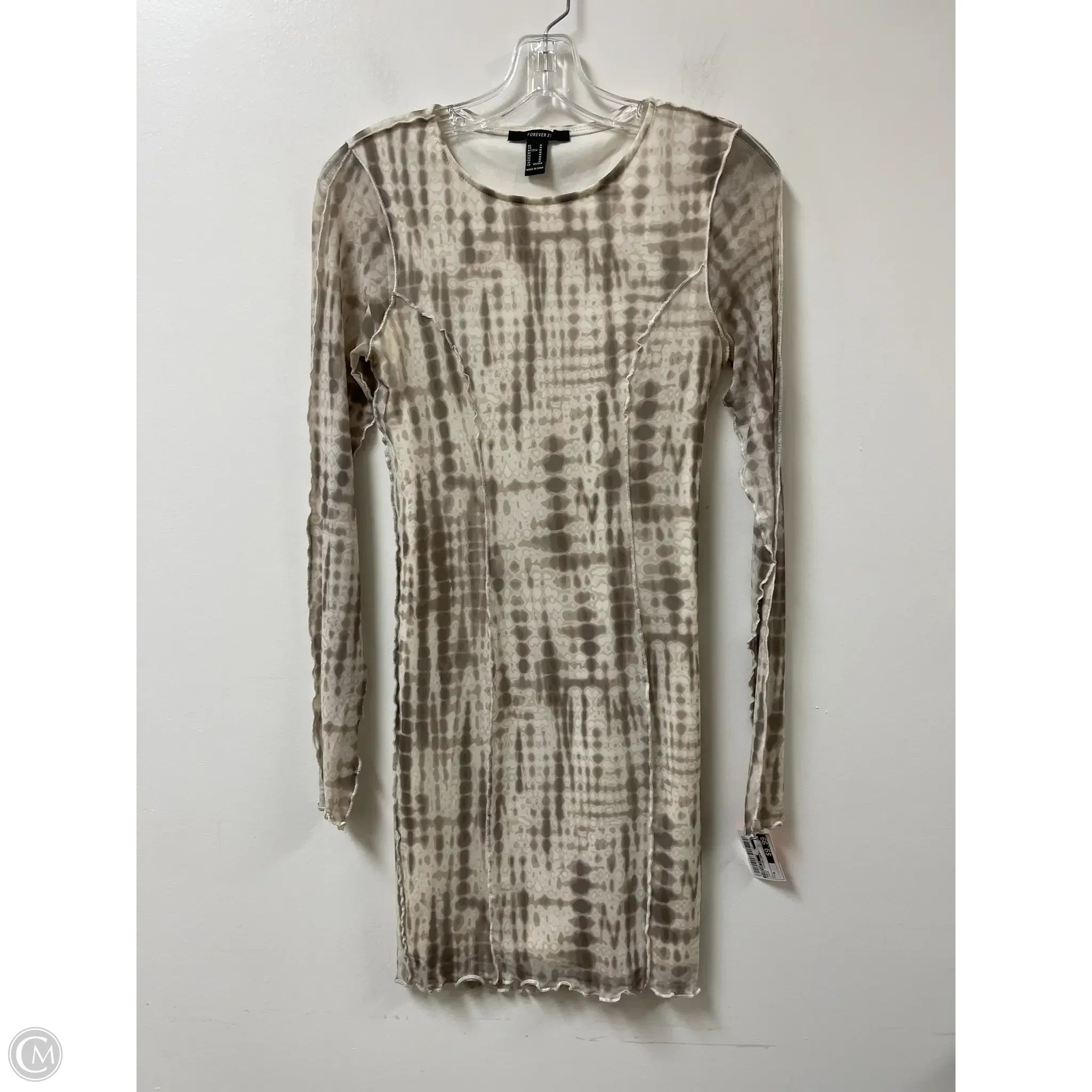 Dress Casual Short By Forever 21 In Cream, Size: M Tunics Yoga stretchy