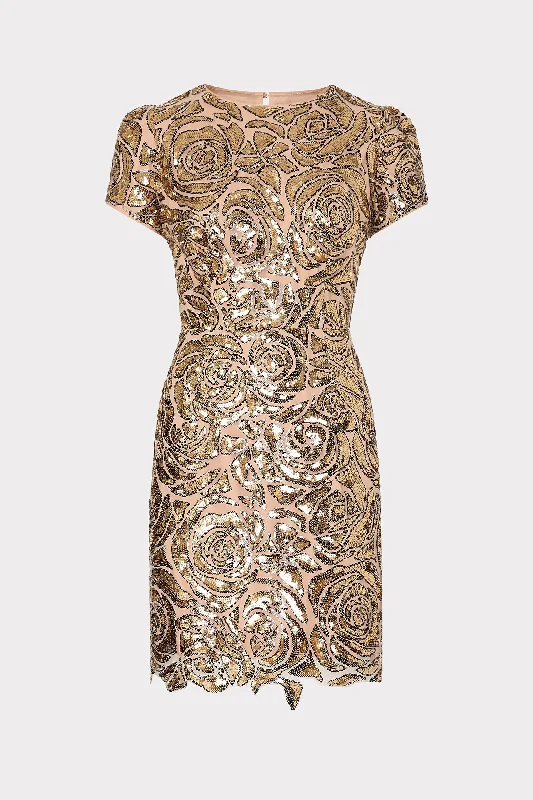 Kyla Rose Sequins Mini Dress Tunics Chic elegant