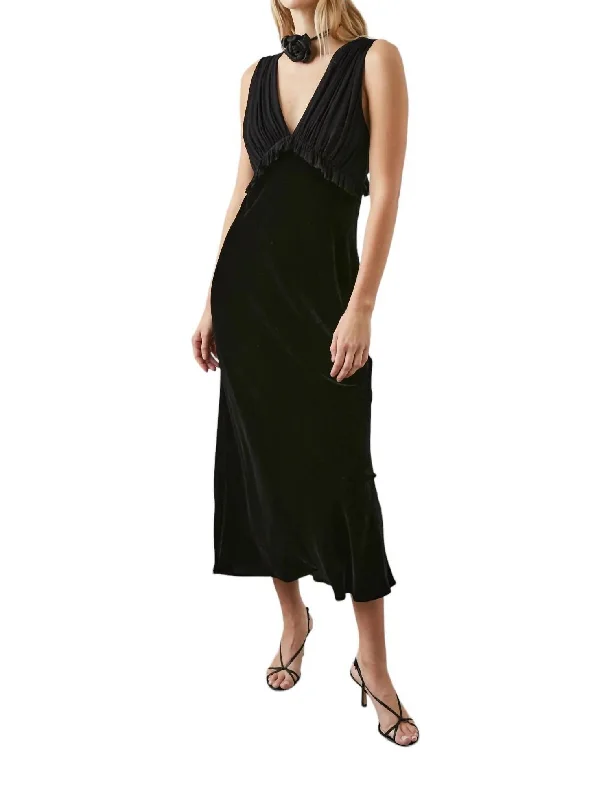 Gilda Midi Dress In Black Tunics Party sparkling