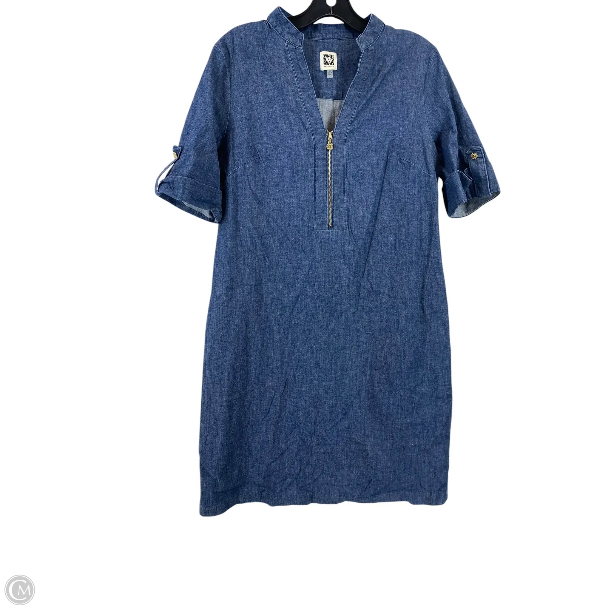 Dress Casual Short By Anne Klein In Blue Denim, Size: 10 Tunics Handmade artisanal