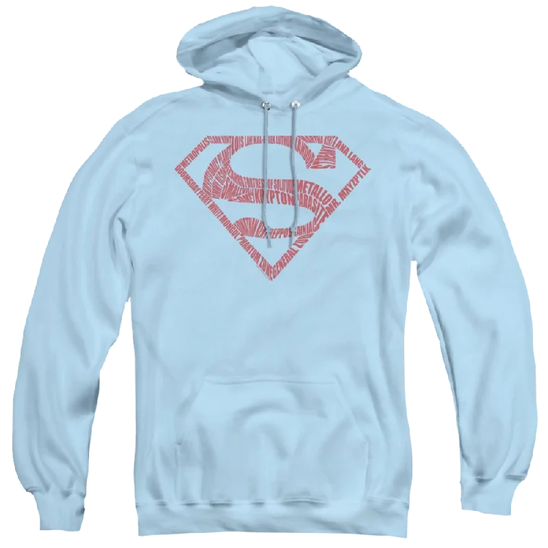 Superman Word Shield - Pullover Hoodie Thin Wool Pullover