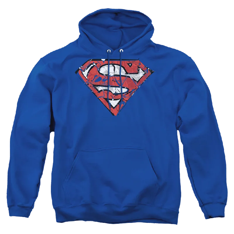 Superman Ripped And Shredded - Pullover Hoodie Cowl Neck Pullover