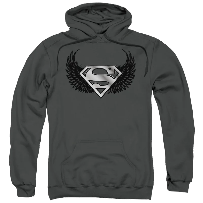 Superman Dirty Wings - Pullover Hoodie Over Sleeve Pullover