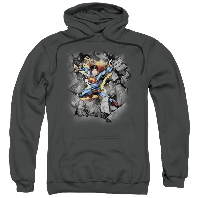 Superman Break On Through - Pullover Hoodie One Shoulder Top