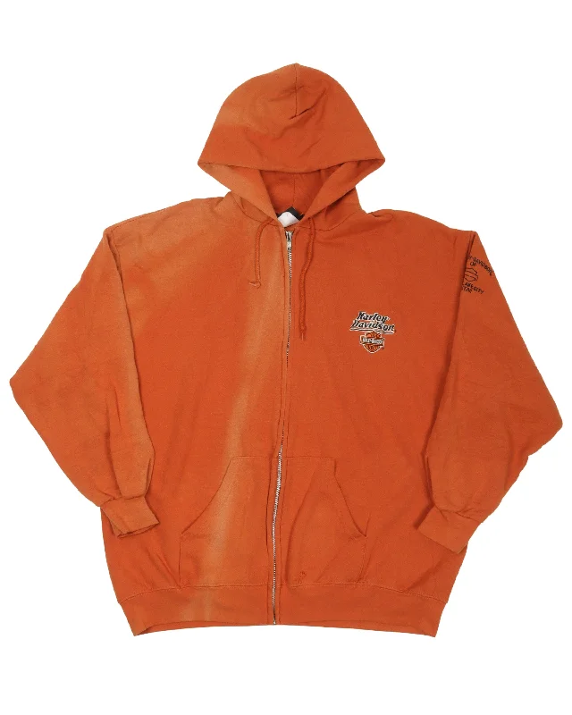 Harley Davidson Zip Up Hoodie Oversized Hoodie Comfort Casual