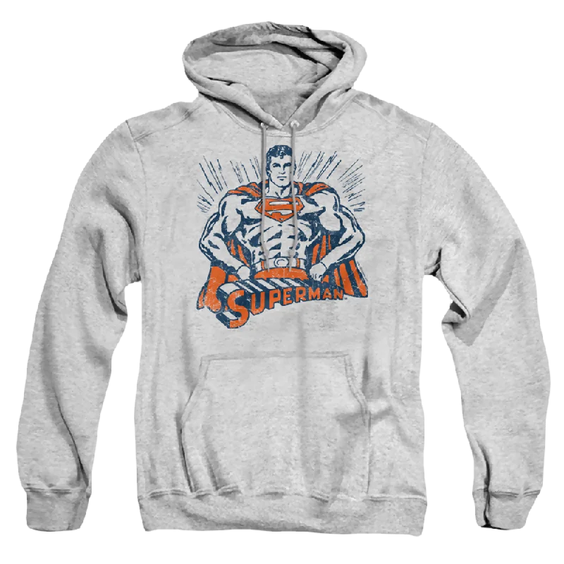 Superman Vintage Stance - Pullover Hoodie Cold Shoulder Design