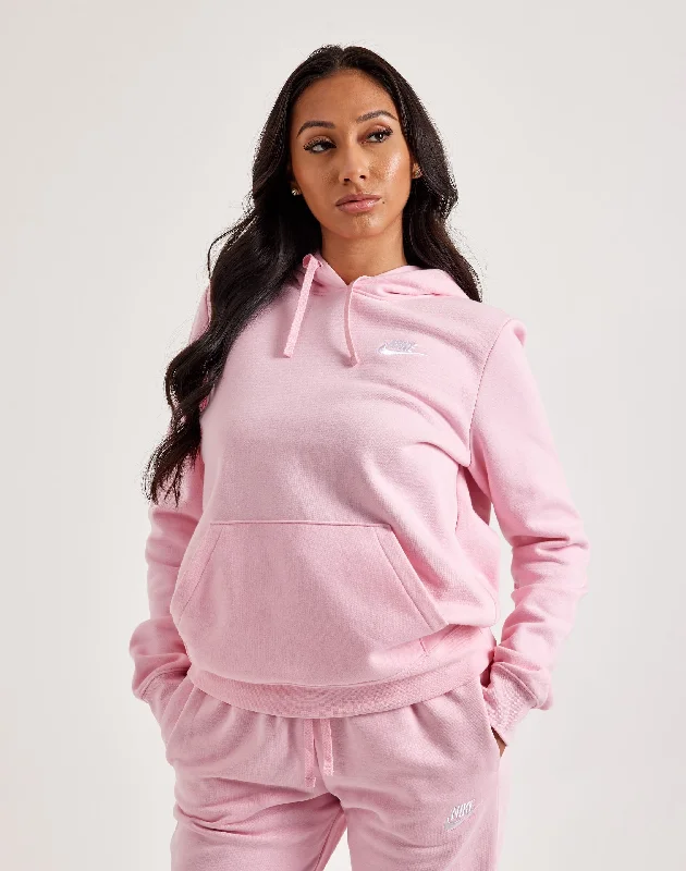 Nike Club Fleece Pullover Hoodie Hoodie with Hem Embroidery Detailed Premium