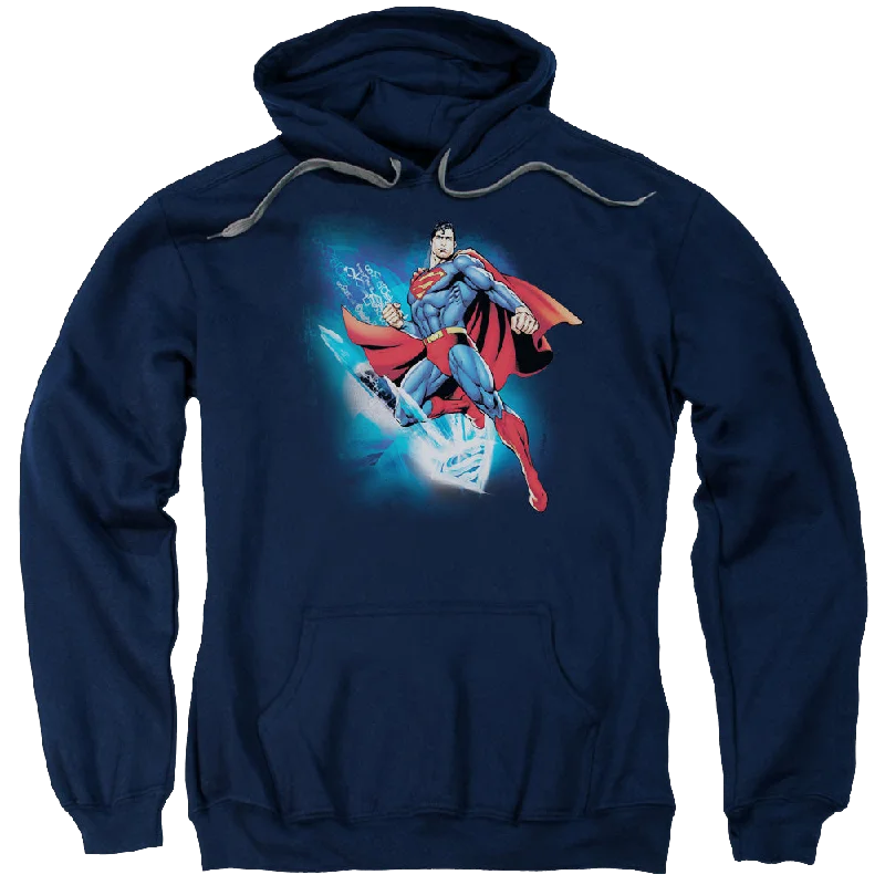 Superman Crystallize - Pullover Hoodie Long Sleeve Pullover