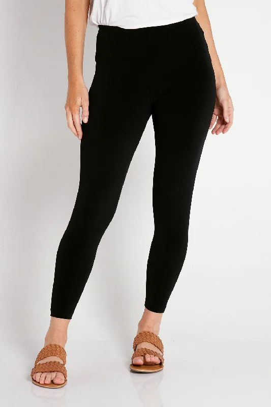 Evanna Leggings - Black Fashionable High-Rise Leggings