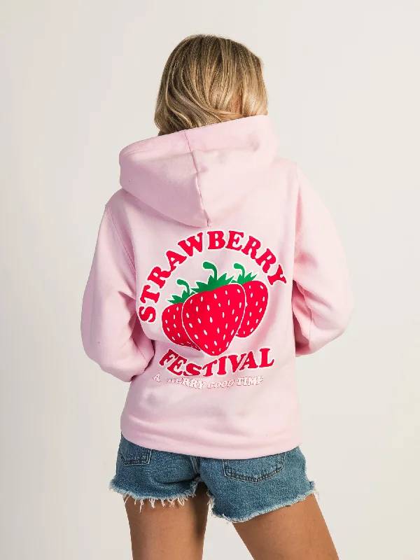 VERBAGE STRAWBERRY FESTIVAL HOODIE Hoodie with Illustration Artistic Creative