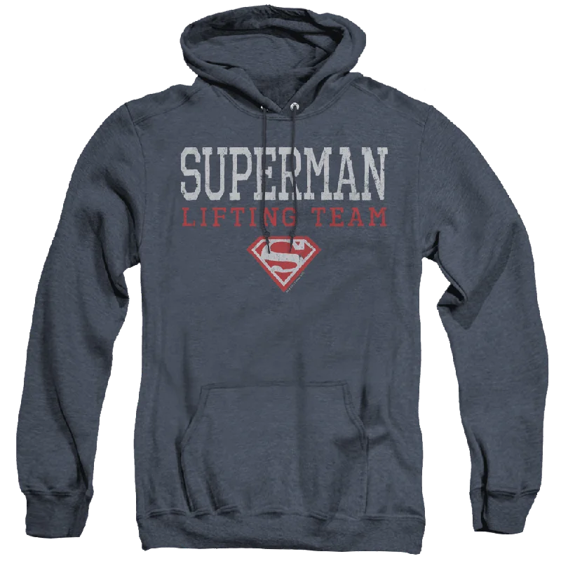 Superman Lifting Team - Heather Pullover Hoodie Blouson Sleeve Pullover