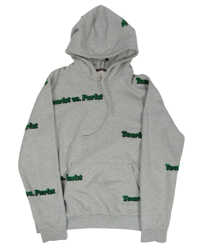 Purist and Tourist Sweatshirt Hoodie with Velcro Closure Adjustable Secure