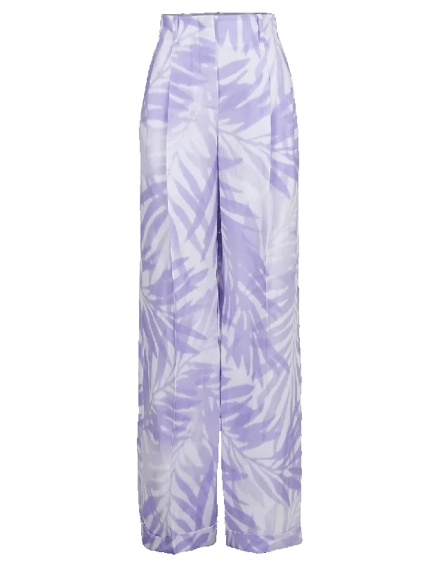 Wide Leg Cuffed Trouser Trousers High Rise Slim Fit