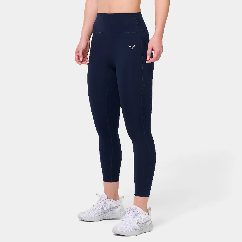 Essential ACT Leggings 24" 2.0 - Navy Comfortable Compression Leggings