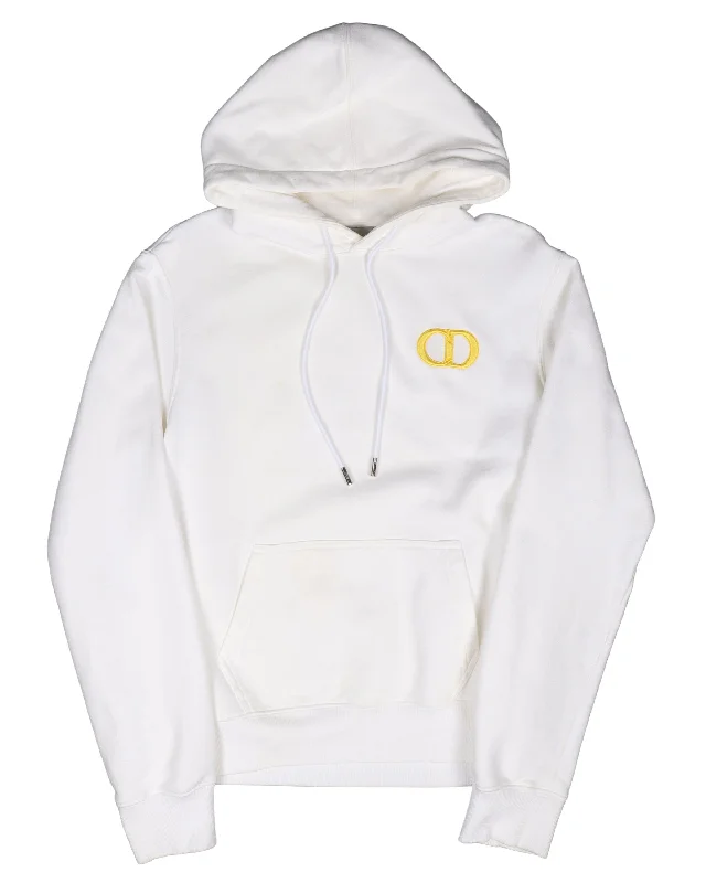 CD Sweatshirt Hoodie with Ribbed Neckline Snug Warm