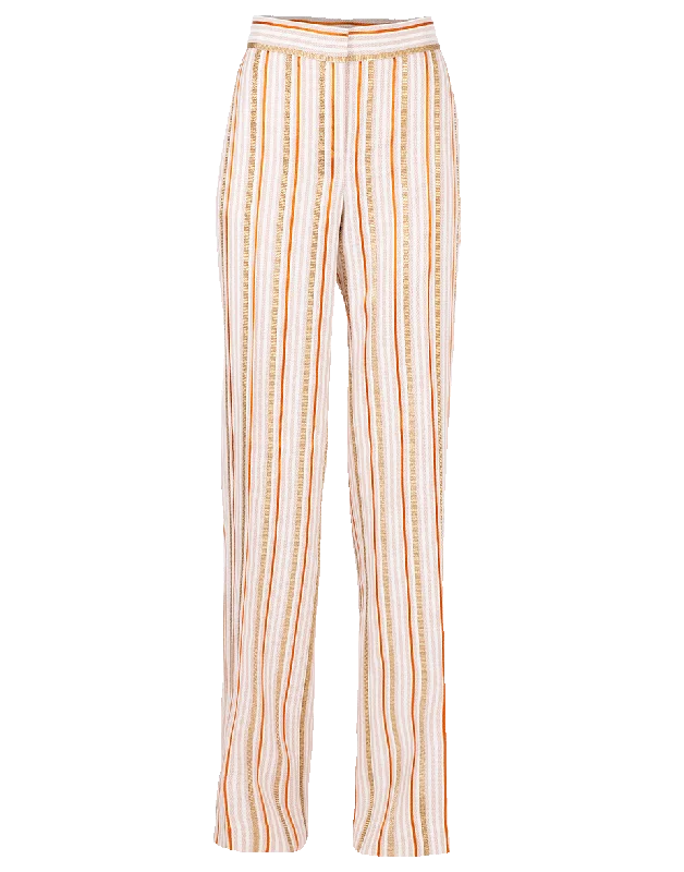 Lurex Striped Trouser Trousers Plaid Checkered