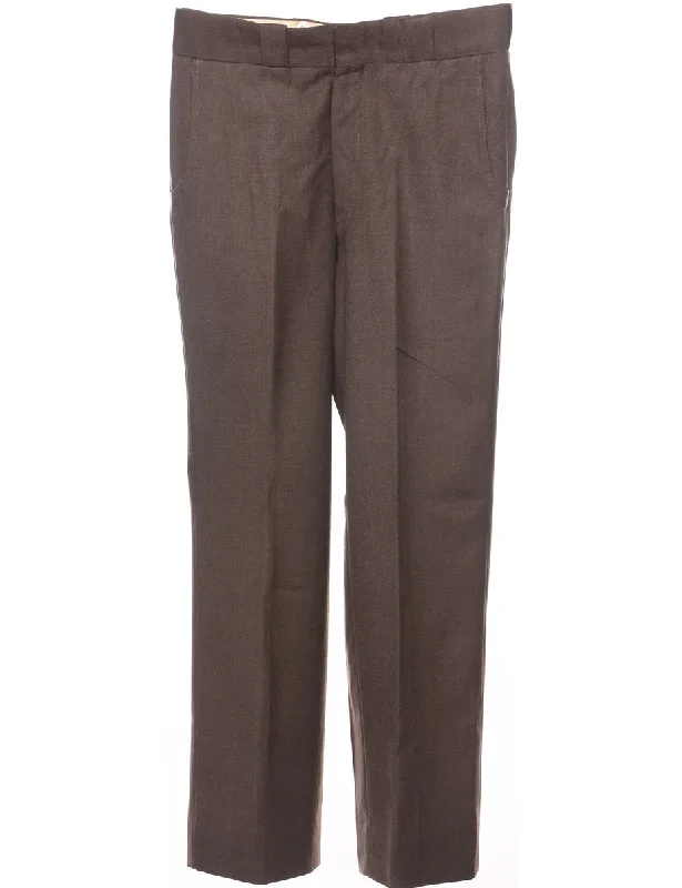 Brown Trousers - W32 L30 Trousers Evening Elegant