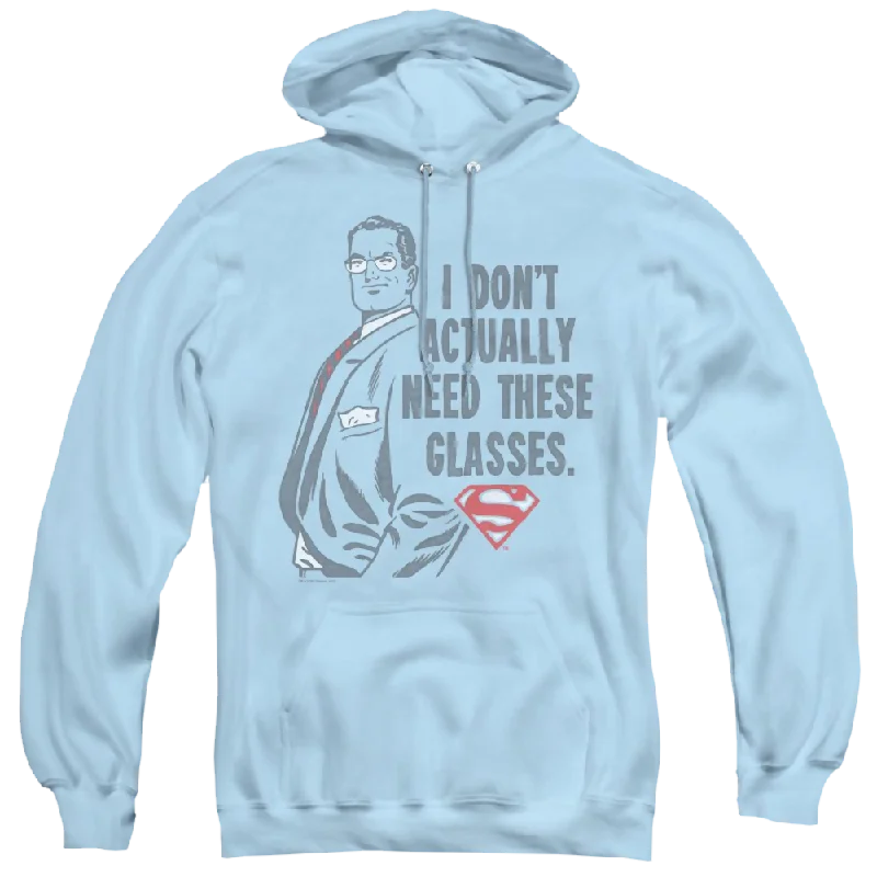 Superman Dont Need Glasses - Pullover Hoodie Boxy Neck Sweater