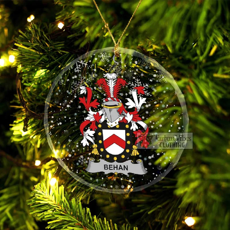 Behan Irish Clan Christmas Glass Ornament with Coat of Arms Zip Front Button Front Snap Front Behan Irish Clan Christmas Glass Ornament with Coat of Arms Zip Front Button Front Snap Front