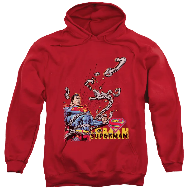 Superman Breaking Chains - Pullover Hoodie Open Front Cardigan