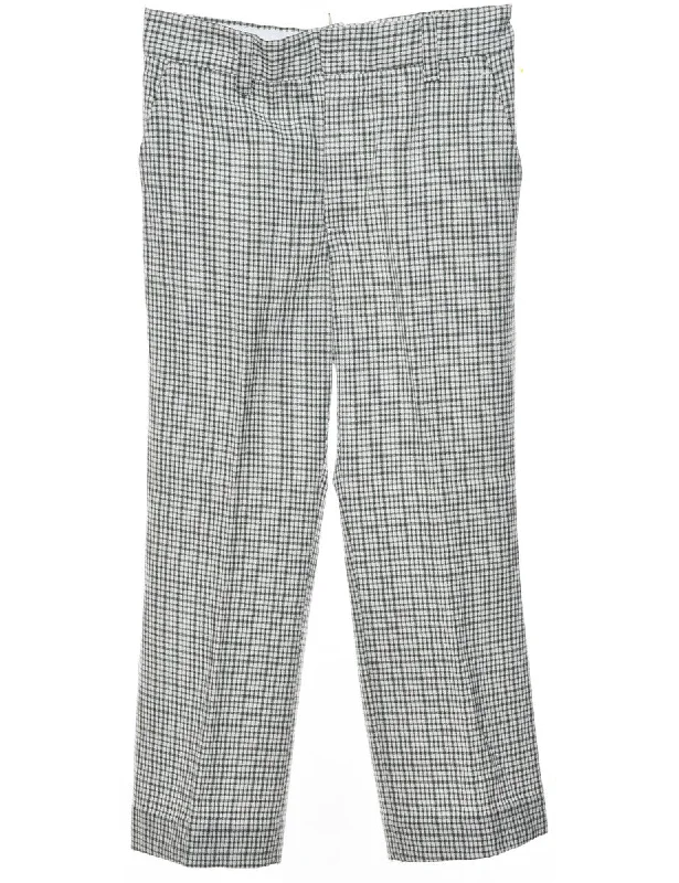 Checked Pattern Trousers - W32 L26 Trousers Exclusive Limited