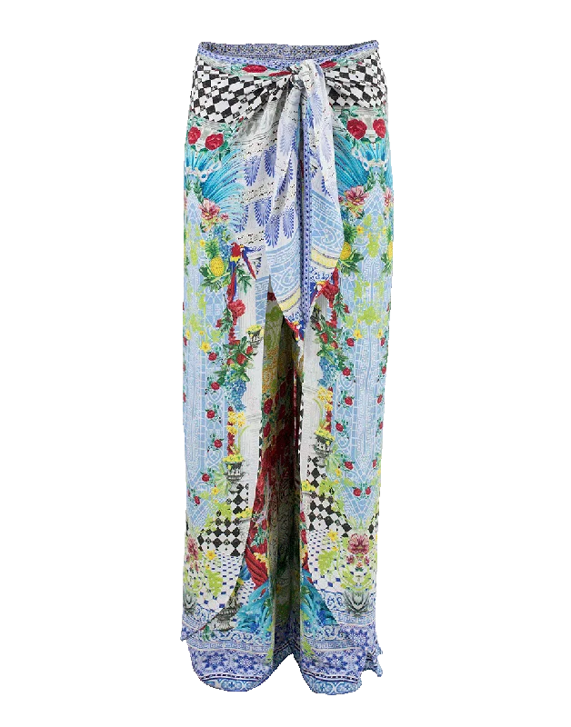 Loose Trouser With Tie Front Trousers Cargo Utility