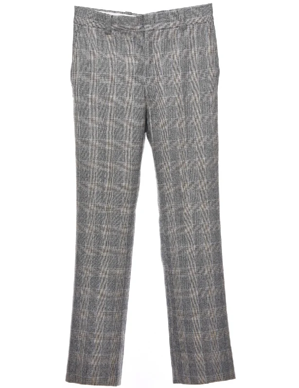 Checked Pattern Trousers - W31 L31 Trousers Custom Made