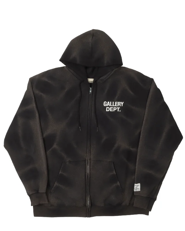 Sun Faded Zip Up Hoodie Hoodie with Mesh Breathable Sporty
