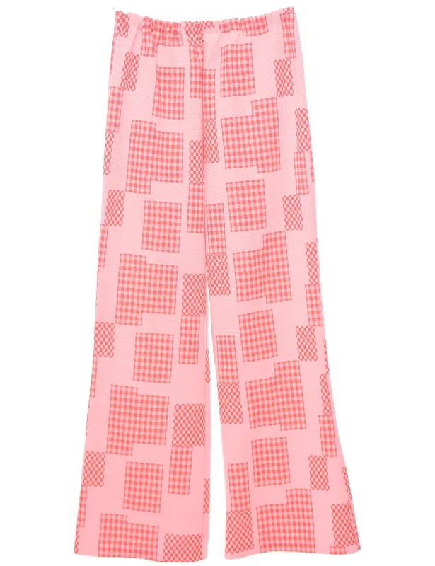 Checked Pattern Trousers - W26 L28 Trousers Occasion Special