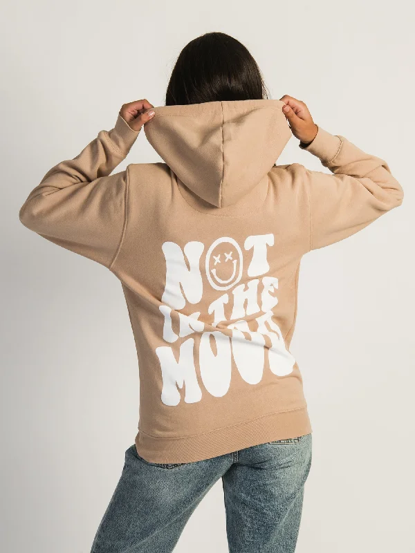 VERBAGE NOT IN THE MOOD HOODIE Hoodie with Toggle Buttons Decorative Unique