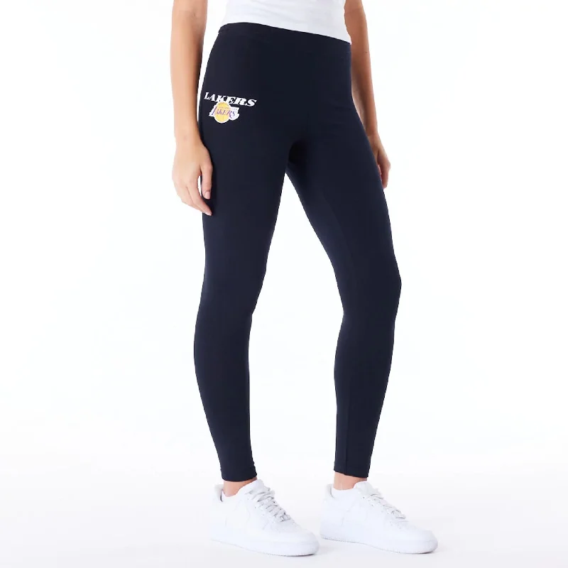 LA Lakers Womens NBA Team Logo Wordmark Black Leggings Stylish Ultra Stretch Leggings LA Lakers Womens NBA Team Logo Wordmark Black Leggings Stylish Ultra Stretch Leggings