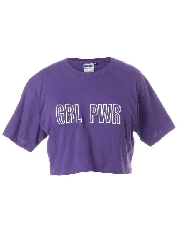 Label GRL PWR Crop Top Thin Crop Top Open Front Quick Dry