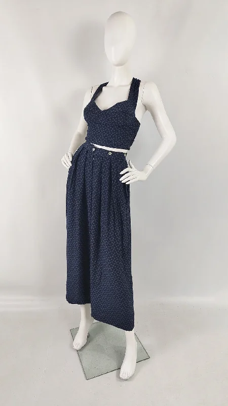 Sophie Sitbon Vintage Wide Leg Pant & Crop Top Suit Chenille Blend Fleece Blend Nylon Blend Sophie Sitbon Vintage Wide Leg Pant & Crop Top Suit Chenille Blend Fleece Blend Nylon Blend