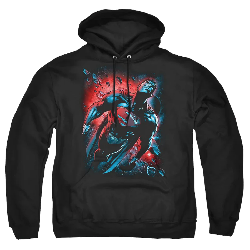 Superman Red Sun - Pullover Hoodie One Shoulder Top